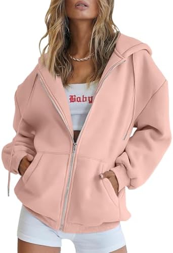 Women Zip Up Hoodies Oversized Sweatshirt Jacket 2026 Cute...