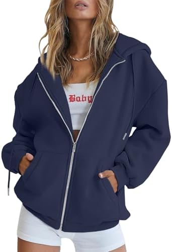 Women Zip Up Hoodies Oversized Sweatshirt Jacket 2026 Cute...