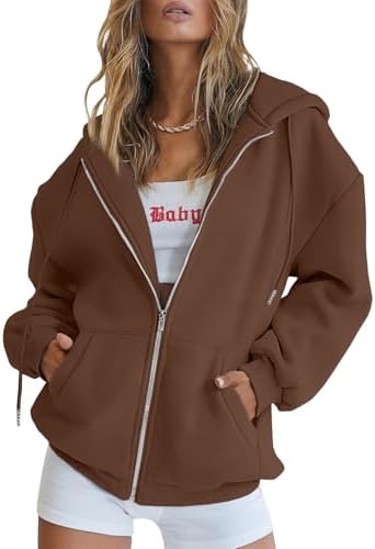 Women Zip Up Hoodies Oversized Sweatshirt Jacket 2026 Cute...